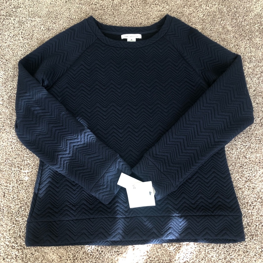 ⬇️ Liz Claiborne Blue Chevron Sweater